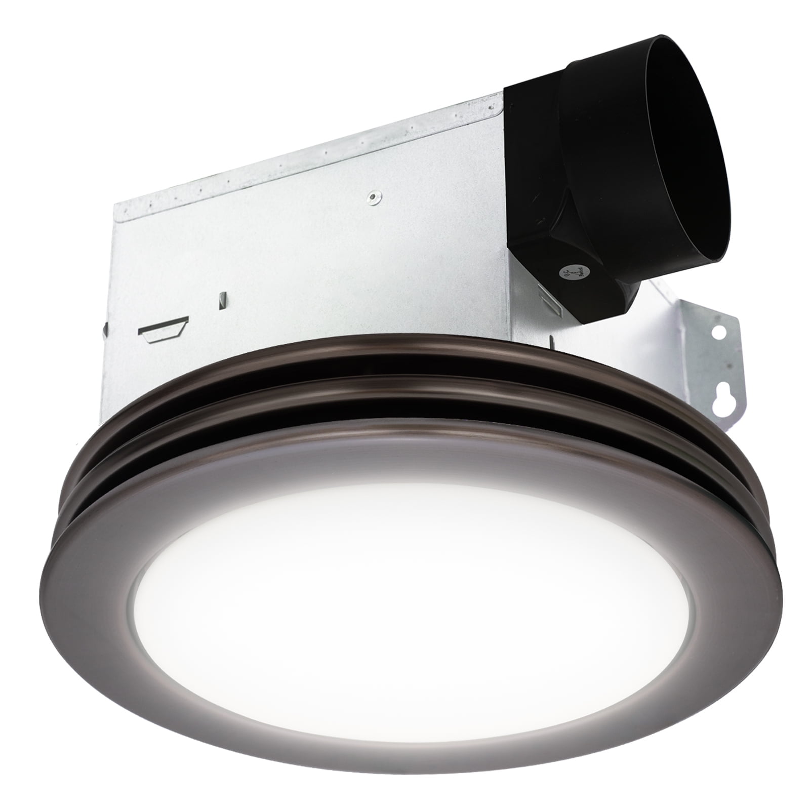 Akicon Exhaust Fan, 80CFM 2.0 Sones Bathroom Exhaust Fan with Light, Bathroom Fan with Dimmable 3CCT LED Light and Acrylic Light Cover, Bath Ventilation Fan for Home, Round, Oil Rubbed Bronze