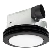Akicon Exhaust Fan, 80CFM 2.0 Sones Bathroom Exhaust Fan with Light, Bathroom Fan with Dimmable 3CCT LED Light and Acrylic Light Cover, Bath Ventilation Fan for Home, Round, Matte Black