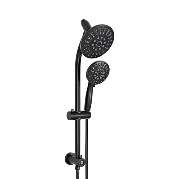 Akicon High Pressure Rain Shower Head with Handheld Spray Combo, Dual Shower Head with Height & Angle Adjustable Design, 6 Spray Settings Handheld Shower Head, Bathroom Shower System