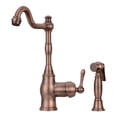 thumbnail image 1 of Akicon One-Handle Copper Widespread Kitchen Faucet with Side Sprayer Antique Bronze Bronze Finish, 1 of 5