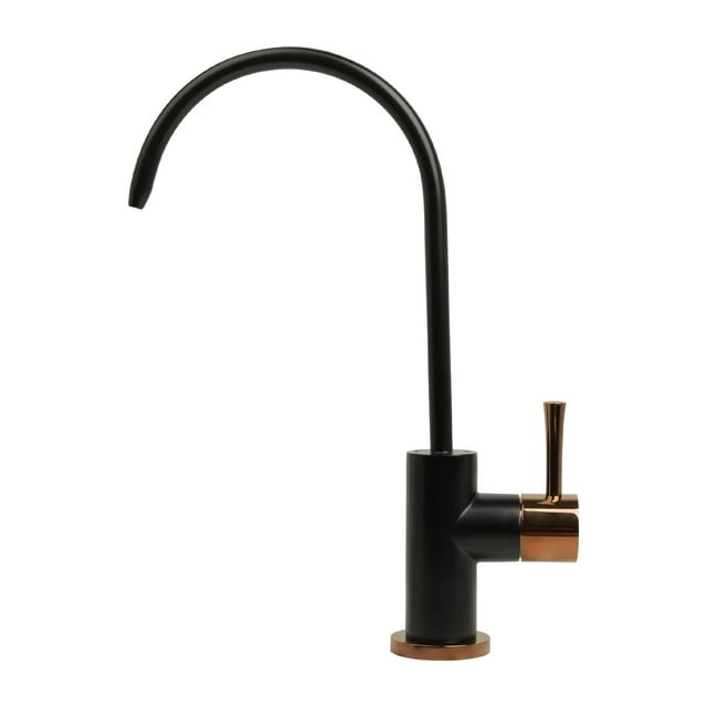 Akicon One-Handle Drinking Water Faucet-5 Years Warranty Black and Rose Gold Matte