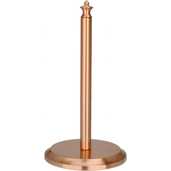 Akicon Paper Towel Holder Roll Dispenser Stand for Kitchen Countertop & Dining Room Table 14" Height (Copper)