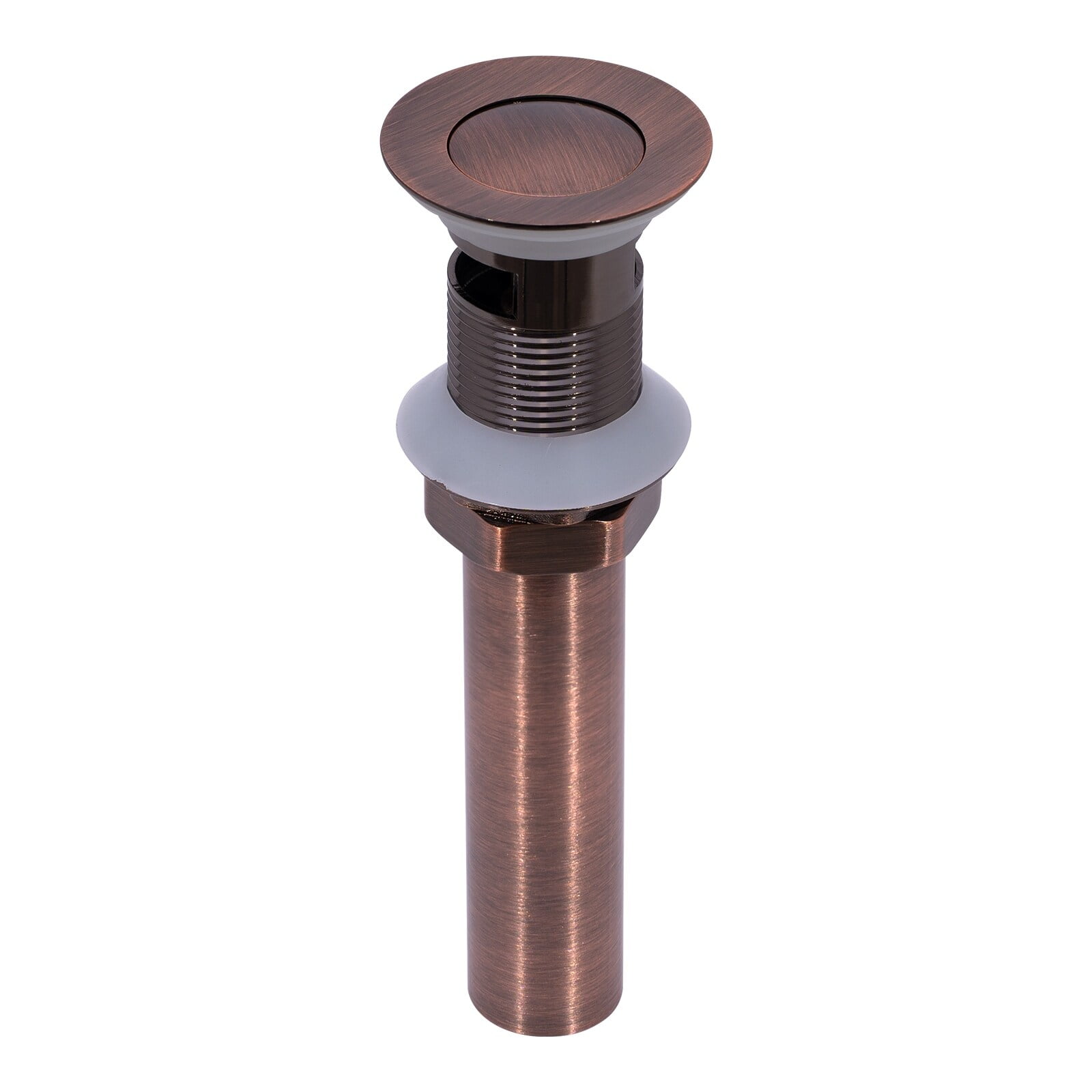 Antique Copper Pop-Up Bathroom Sink Drain with Overflow