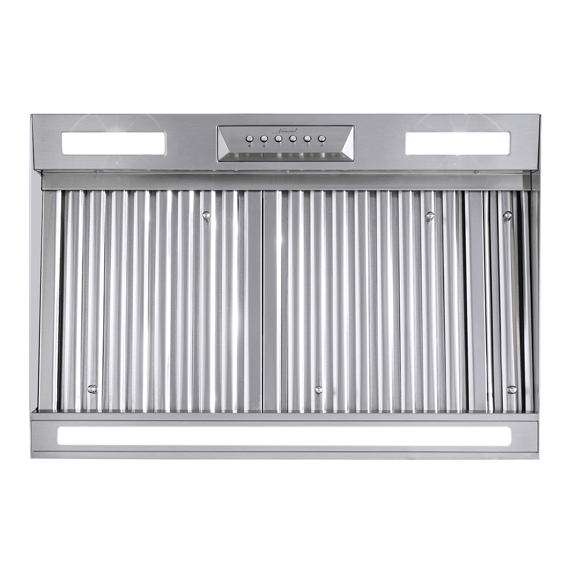 Akicon Range Hood 30 Inch, 600 CFM Stainless Steel Range Hood Insert with 4 Speed Control, 2-LED Lights & Nightlight, Baffle Filters