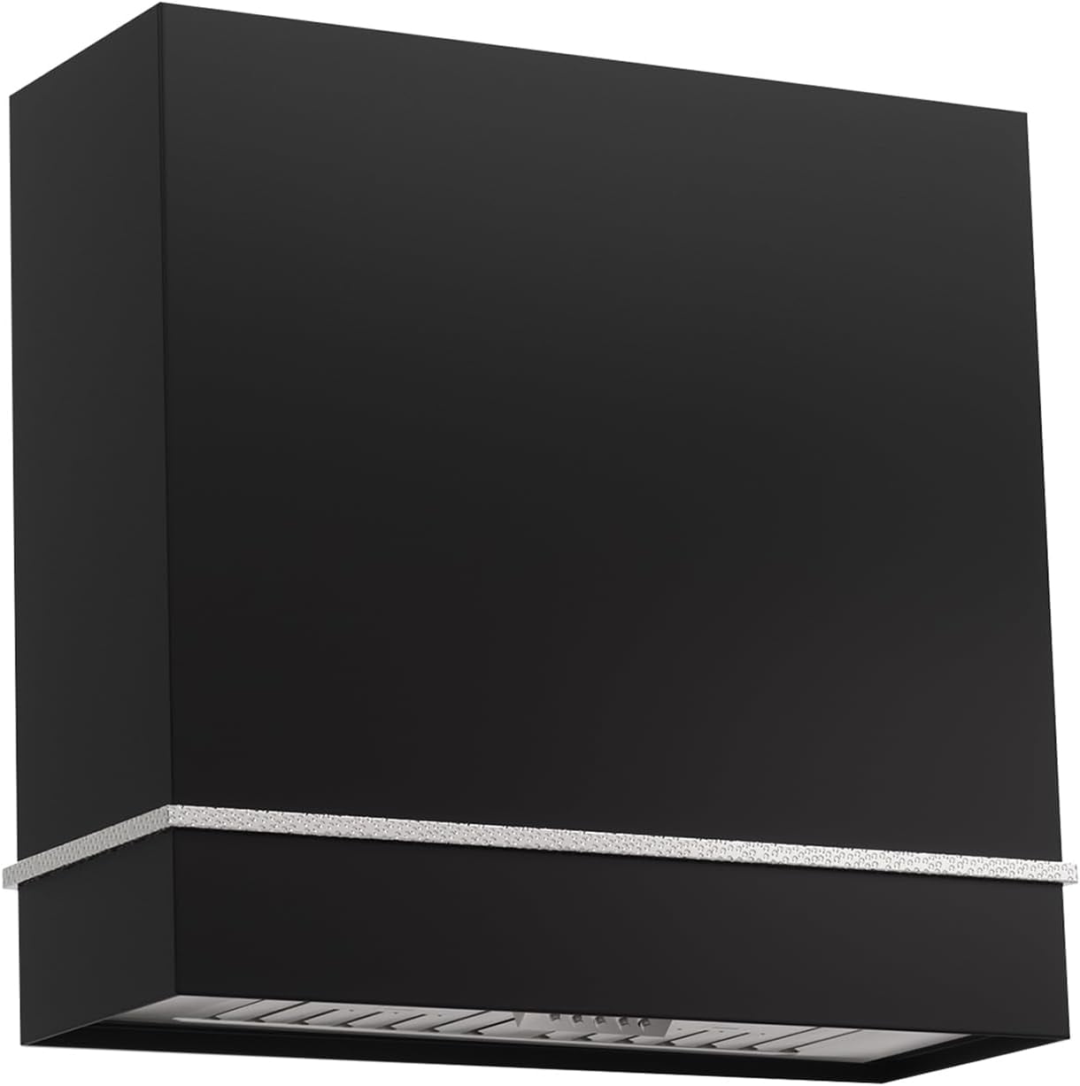 Akicon Range Hood 30 Inch, 600 CFM Stainless Steel Vent Hood with Powerful Range Hood Insert, Modern Square Kitchen Hood with 3 Speed Control, LED Lights, Baffle Filters, Wall Mounted (AK-HS30HA-JBN)