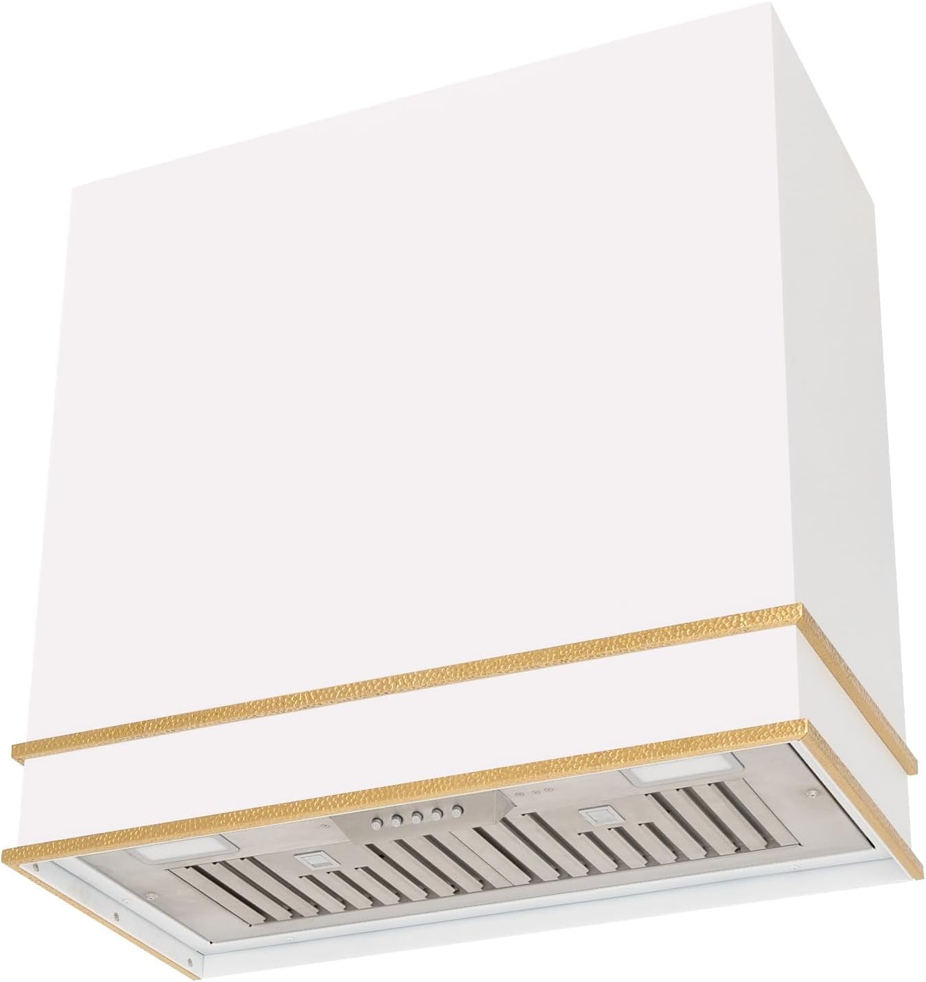 Akicon Range Hood 36 Inch, 600 CFM Stainless Steel Vent Hood with Powerful Range Hood Insert, Modern Square Kitchen Hood with 3 Speed Control, LED Lights, Baffle Filters, Wall Mounted (AK-HS36HA-SWG)
