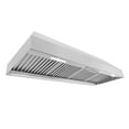 thumbnail image 1 of Akicon Range Hood 54 Inch, 1200 CFM Stainless Steel Range Hood Insert with 4 Speed Control, 2-LED Lights & Nightlight, Baffle Filters, 1 of 12