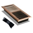 thumbnail image 1 of Akicon  Stripe Design 4"x10" Floor Register with Trap Net Copper, 1 of 5