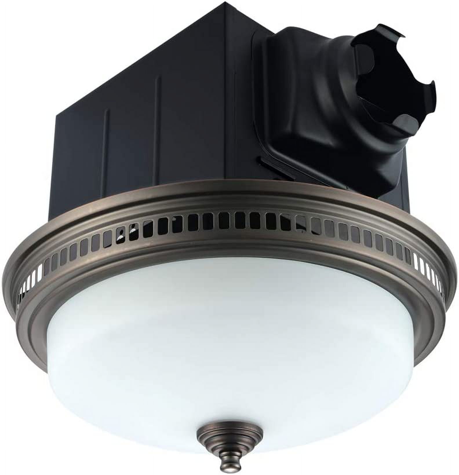 Akicon Ultra Quiet 110 CFM Round Exhaust Bathroom Fan with Light and ...