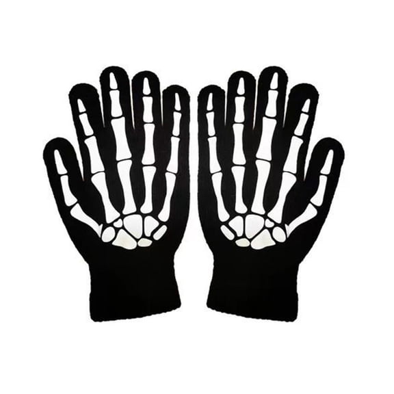 Akifronte Full Finger Biker Skeleton Bone Gloves Racing Cycling Mechanics GXW