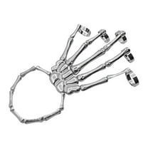 Akifronte Gothic Skull Skeleton Bracelet Metal Skeleton Bracelet Hallown Decor Rings H1