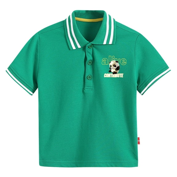 Akihool Boys Polo Boys' Performance Golf Polo Shirt (Green,2-3 Years)