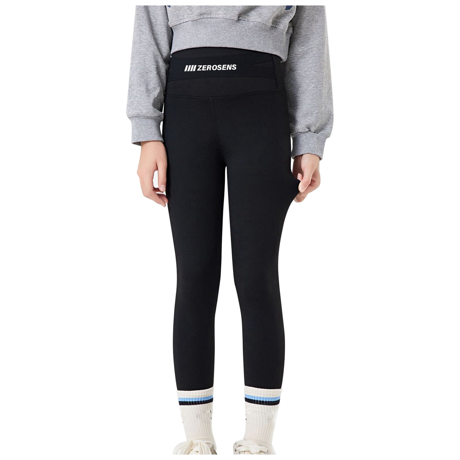 Girls Wool-Lined Thickened Winter Leggings