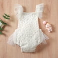 thumbnail image 1 of Akiihool Babies' Short Sleeve Thermal Bodysuits for Summer (Z11-White,0-3 Months), 1 of 4