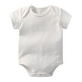 thumbnail image 1 of Akiihool Baby Bodysuit Girl Unisex Baby Bodysuits Short Sleeve One-pieces Organic Bodysuit (Beige,3-6 Months), 1 of 3