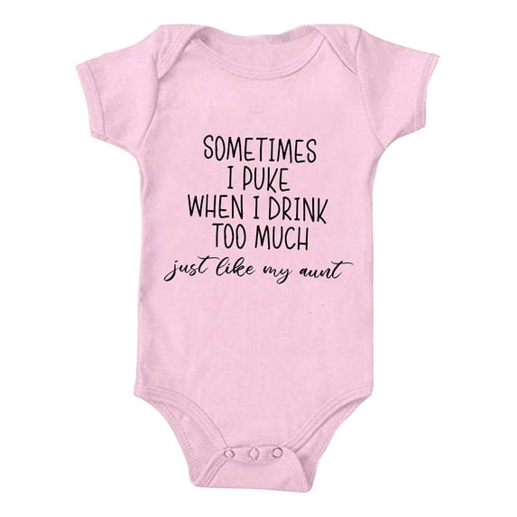 Akiihool Baby Boy Clothes Summer Baby-Boys Short Sleeve Onesies Bodysuits For Summer Outfits (Pink,0-3 Months )