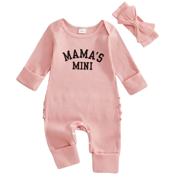 Akiihool Baby Boys' Footies & Rompers Baby Long Sleeve Side-snap Bodysuits Winter Outfits Light Pink,0-3 Months