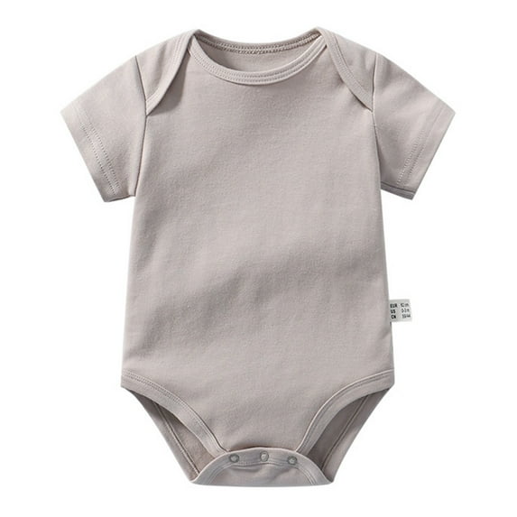 Akiihool Baby Girls Bodysuit Unisex-Baby Short Sleeve Bodysuits (Light Gray,0-3 Months)