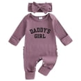 thumbnail image 1 of Akiihool Baby Girls' Footies & Rompers Baby Girls' Long-Sleeve Bodysuit Baby Girl Winter Outfits Purple,3-6 Months, 1 of 7