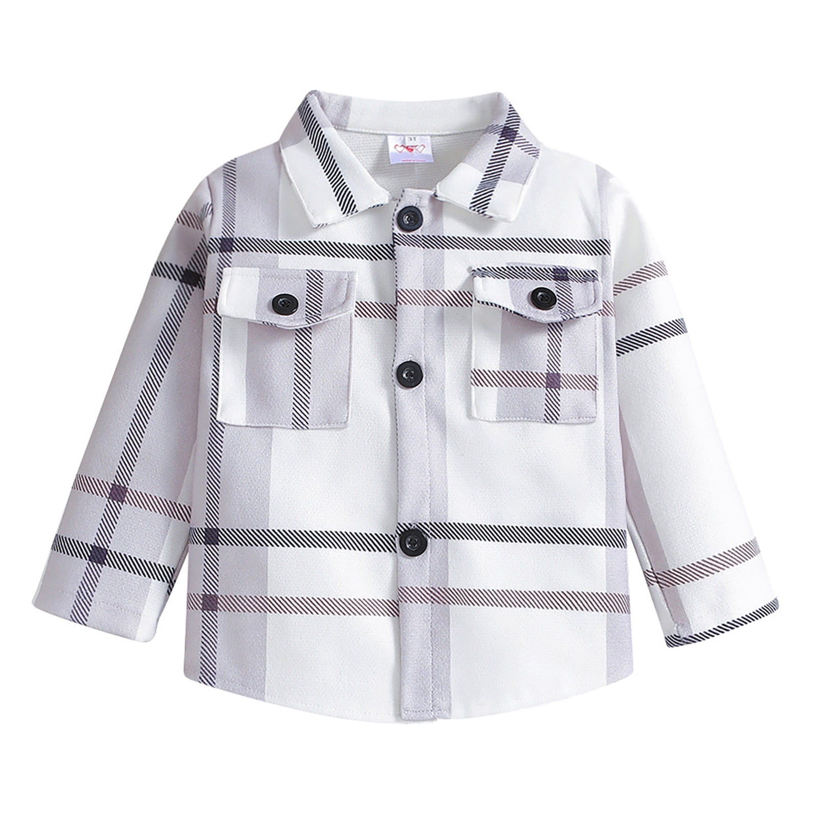 Akiihool Baby Jacket Boys Flannel Shirts Boy's Flannel Plaid Shirt