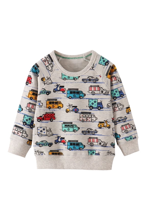 Baby Jacket Toddler Kid Boy Girl Football Outfit Bird Graphic Sweatshirt Shirt Long Sleeve Crewneck Pullover Tops Grey,18-24 Months