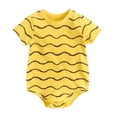thumbnail image 1 of Akiihool Baby Onesies Unisex Baby Funny Outfit Short Sleeve Bodysuits Romper (Yellow,2-3 Years), 1 of 7