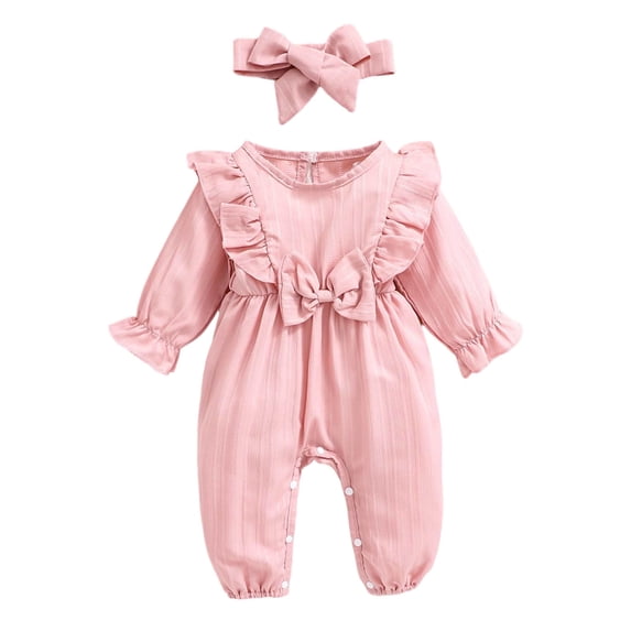 Akiihool Baby Romper Boy Toddler Baby Boys Girls Pajamas Cotton 2 Way Zipper Long Sleeve Footless Romper Sleep and Play Pink,0-3 Months