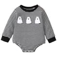 thumbnail image 1 of Akiihool Baby Rompers Unisex Baby Jumpsuit Infant Boys Girls Cotton Spring Fall Romper One-Piece Coverall Baptism Outfit 0-24 Months Black,12-18 Months, 1 of 9