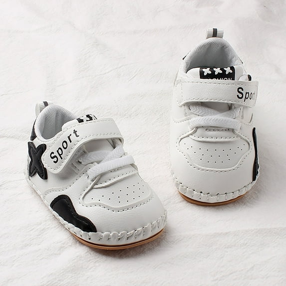 Akiihool Baby Shoes Baby Boys Girls Shoes Non-Slip Rubber Sole Sneakers Breathable Mesh First Walkers Shoes (Black,4.5)