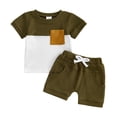 thumbnail image 1 of Akiihool Baby Summer Outfits Toddler Baby Boys Clothes Set Short Sleeve T-Shirt and Shorts Summer 2 PCS Outfit for 6M-3Y(AG,2-3 Years), 1 of 4