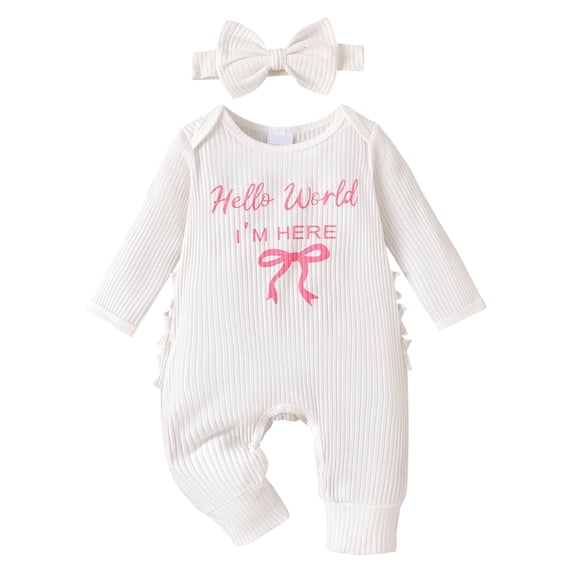 Akiihool Baby and Toddler Matching Outfits Baby Girls Custom Newborn Infant Bodysuit with Name Customized Coming Home Outfit Shower Gift (White,3-6 Months)