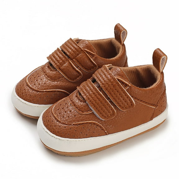 Akiihool Babys Sneakes Baby Shoes Girl Boy Breathable First Walking Shoes Toddler Shoes (Brown,4)