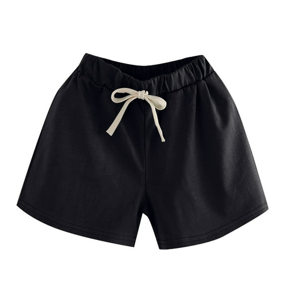 Akiihool Big Boys Shorts Boys Flat Front Performance Stretch Short (Black,6-7 Years)