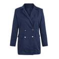 thumbnail image 1 of Akiihool Blazers for Women Fashion Dressy Blazers for Women Suit Jackets Dressy Long Sleeve Shawl Lapel with Shoulder Pads (Dark Blue,M), 1 of 4