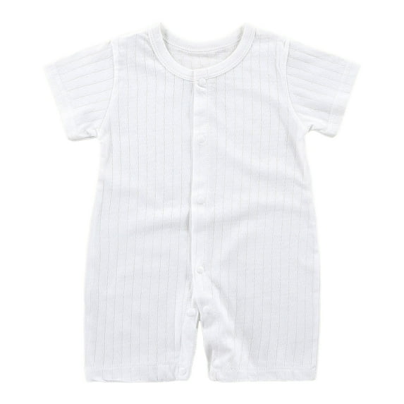 Akiihool Bodysuit Baby Girl Baby Short Sleeve Onesie Bodysuits Single pieces (White,12-18 Months)