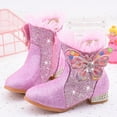 thumbnail image 1 of Akiihool Booties for Girls Baby Boy Girl Boots Shoes First Walkers Crib Shoes (Pink,2.5), 1 of 5