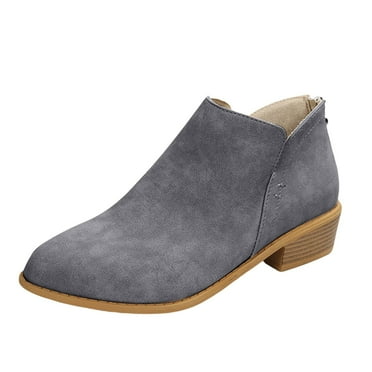 Akiihool Boots for Women Ankle Booties Women's Core Ankle Boots,Grey 9.5
