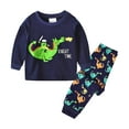 thumbnail image 1 of Akiihool Boy Infant Clothes Boys Matching Outfit Long Sleeve Romper/Sweatshirt+ Solid Pants Fall Winter 2PCS Clothes Set(Dark Blue,3-4 Years), 1 of 2