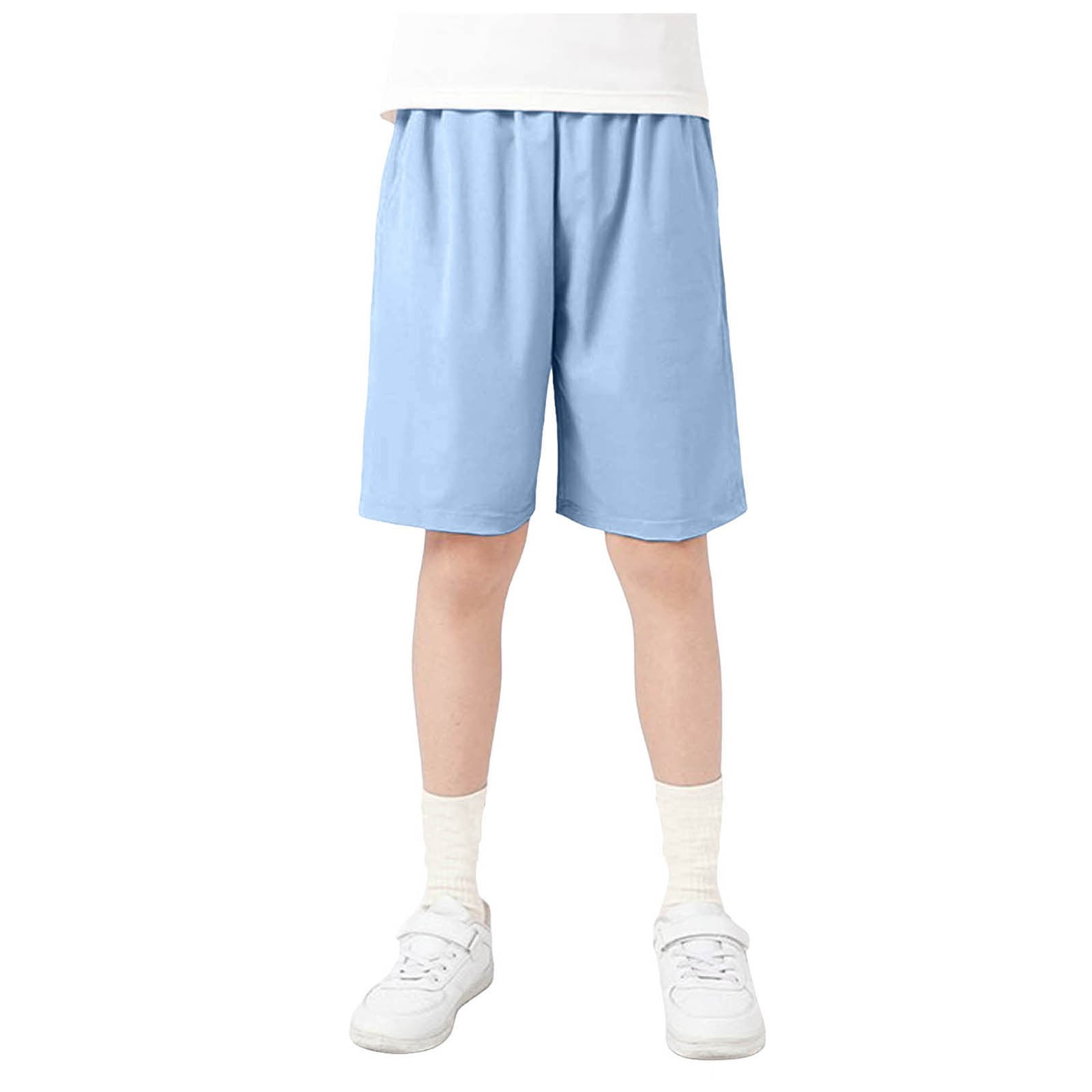 Boys Light Blue Graphics Long Sleeves T-Shirt & Shorts Swimsuit Sets main image 1