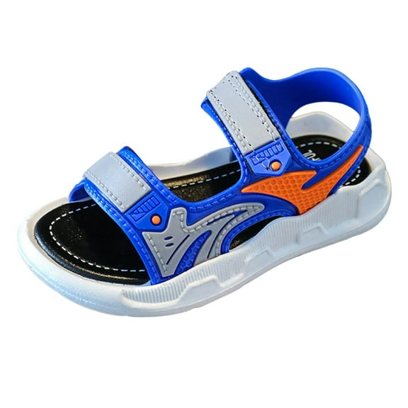 Akiihool Boy Sandals Boys Girls Sandals Open-Toe Summer Outdoor Unisex Child Sport Sandals Athletic Lightweight(Blue,3-3.5 Years)