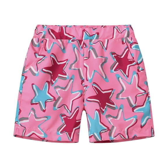 Akiihool Boy Shorts Baby Boys Pull On Cartoon Pattern Cotton Shorts (Hot Pink,1-2 Years)