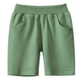 thumbnail image 1 of Akiihool Boy Shorts Boys Basketball Shorts Casual Athletic Sport Drawstring Pull On Cotton Shorts (Light Green,3-4 Years), 1 of 2