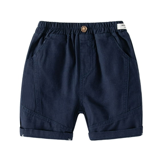 Akiihool Boy Shorts Boys' and Toddler Pull on Shorts (Dark Blue,110)