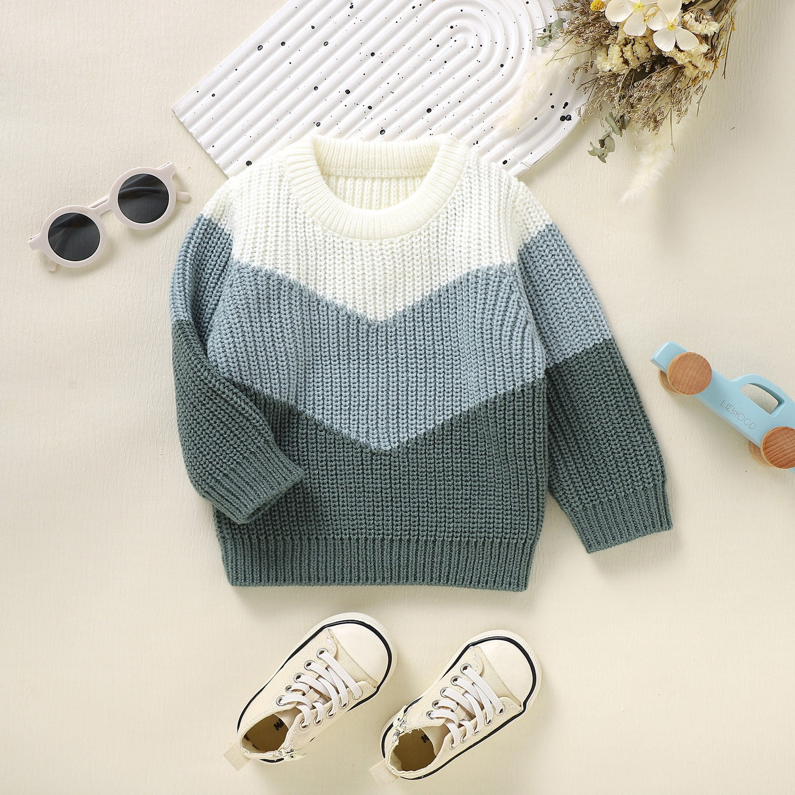 Akiihool Boy s Sweaters Pullover Boys Cotton Button Down Collar Cricket Sweater Green 9 12 Months