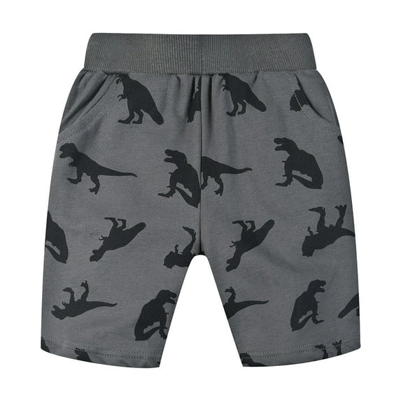 Akiihool Boys Graphic Shorts Baby Boys' Athletic and Everyday Shorts (Black,5-6 Years)