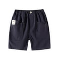 thumbnail image 1 of Akiihool Boys Graphic Shorts Boys' Stretch Denim Shorts (Navy,4-5 Years), 1 of 3