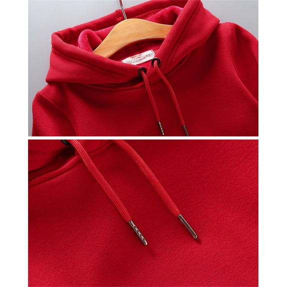 Akiihool Boys Hoodies Boys' Long Sleeve Winter Cotton Blend with Pocket (Red,3-4 Years)
