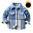 thumbnail image 1 of Akiihool Boys Jacket With Hood Boys Hoodies Heavyweight Jackets for Kids Quarter Zip Pullover (Blue,18-24 Months), 1 of 2