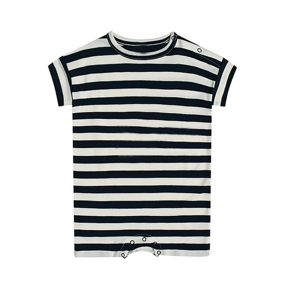 Akiihool Boys Jumpsuit for Summer Baby Boy Girl Romper Jumpsuit (Black,3-6 Months)