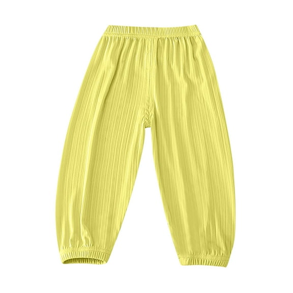 Akiihool Boys Pant Boys Outdoor Casual Twill Chino Pants Long (Yellow,2-3 Years)